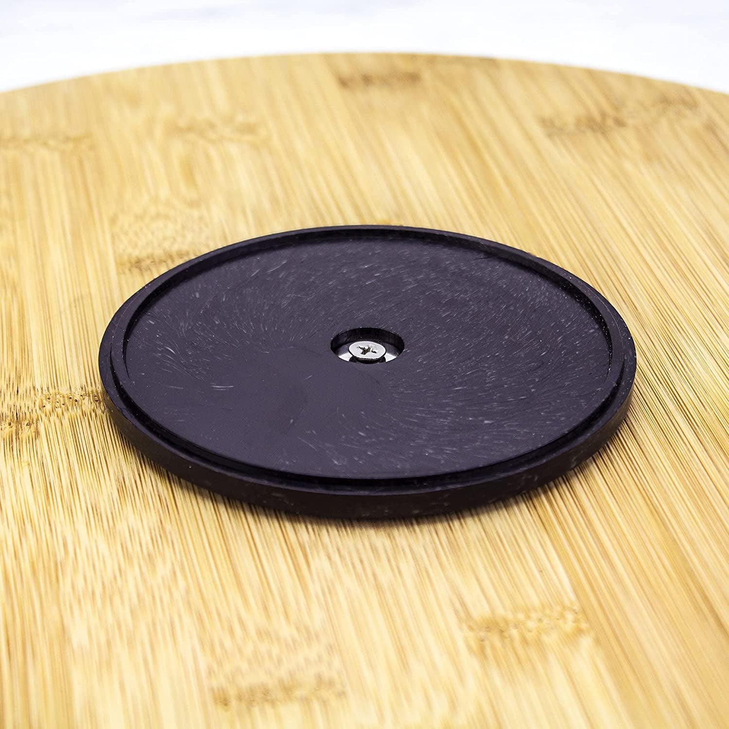 Lazy Susan Organizer for Cabinet, Pantry or Tabletop – 14" Bamboo Turntable for Kitchen, Counter or Spice Rack Storage